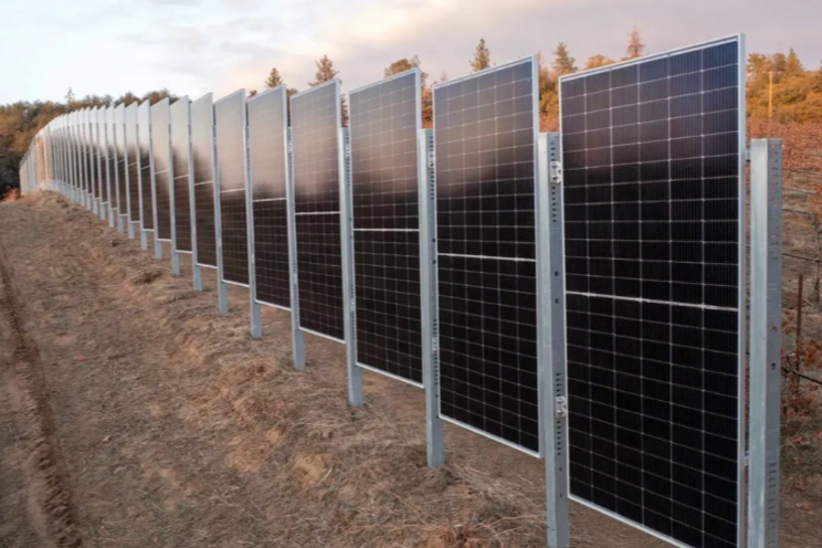 Vertical solar panels could save farm land