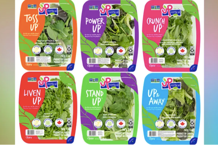 UP Vertical Farms debuts new top seal pack for leafy greens