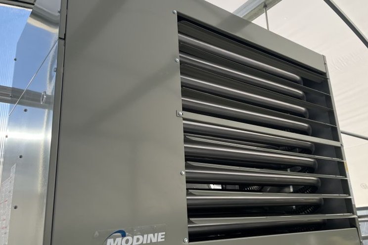 Take your greenhouse heaters to an overhead level Take your greenhouse heaters to an overhead level