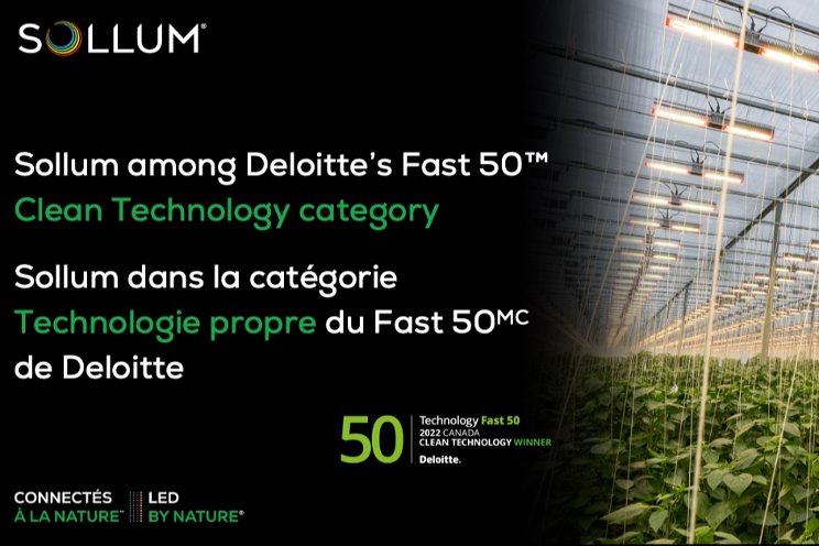 Sollum receives a Deloitte 2022 Fast 50™ award Sollum receives a Deloitte 2022 Fast 50™ award