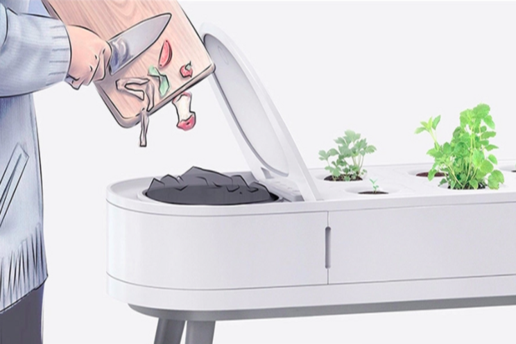 Self-sustainable planter + composter for indoor gardening Self-sustainable planter + composter for indoor gardening